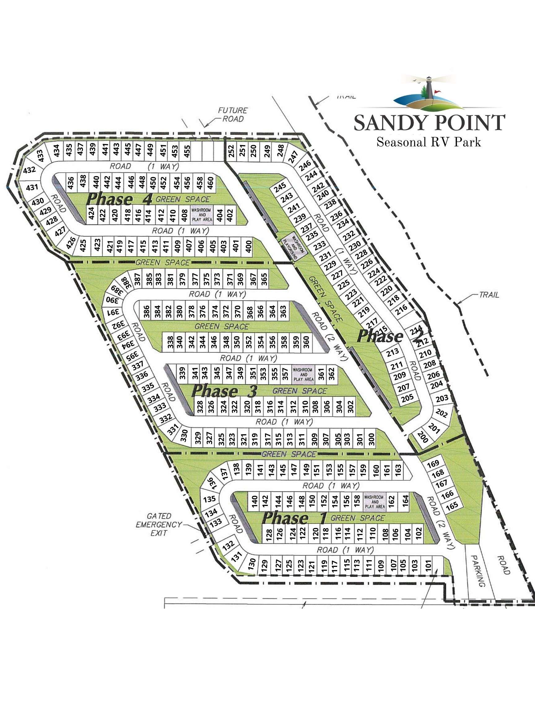 Sandy Point Seasonal RV Park Map