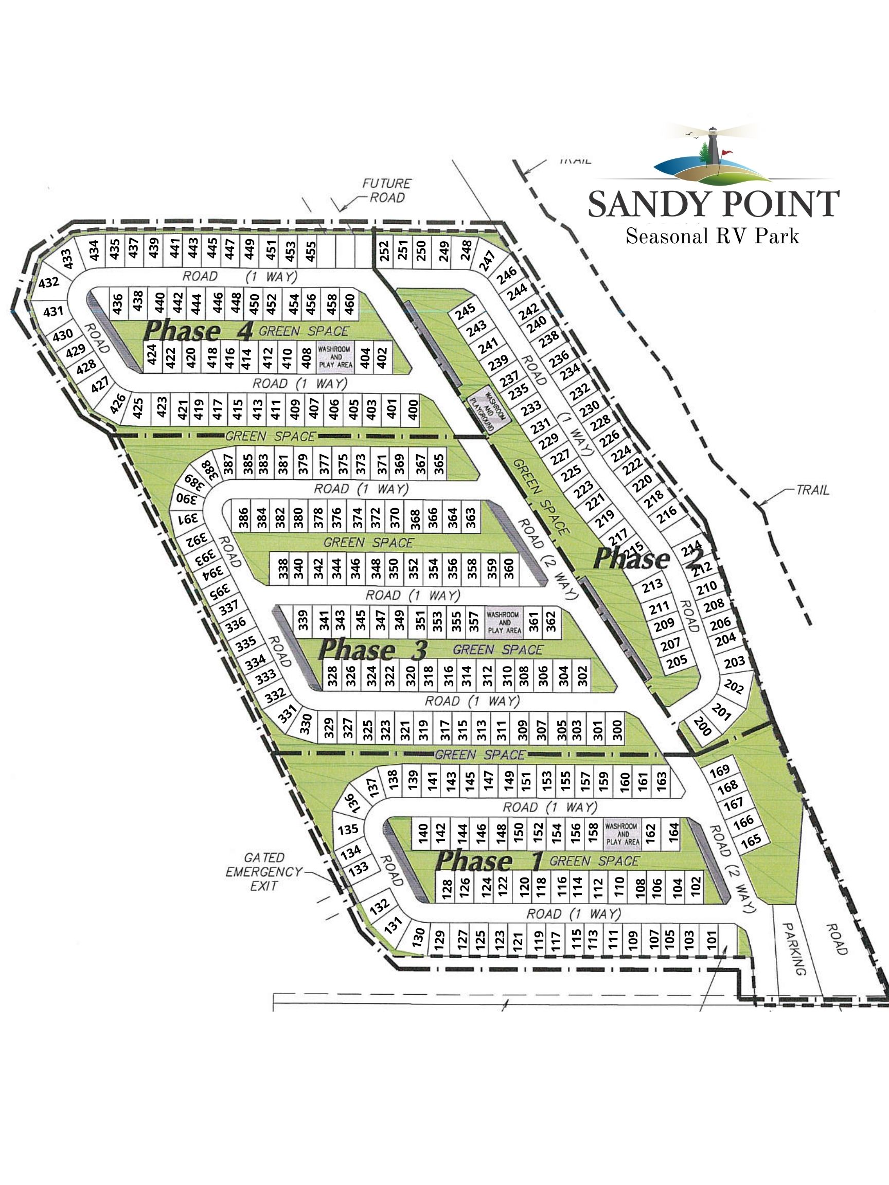 Seasonal Map Sandy Point Seasonal RV Park Map