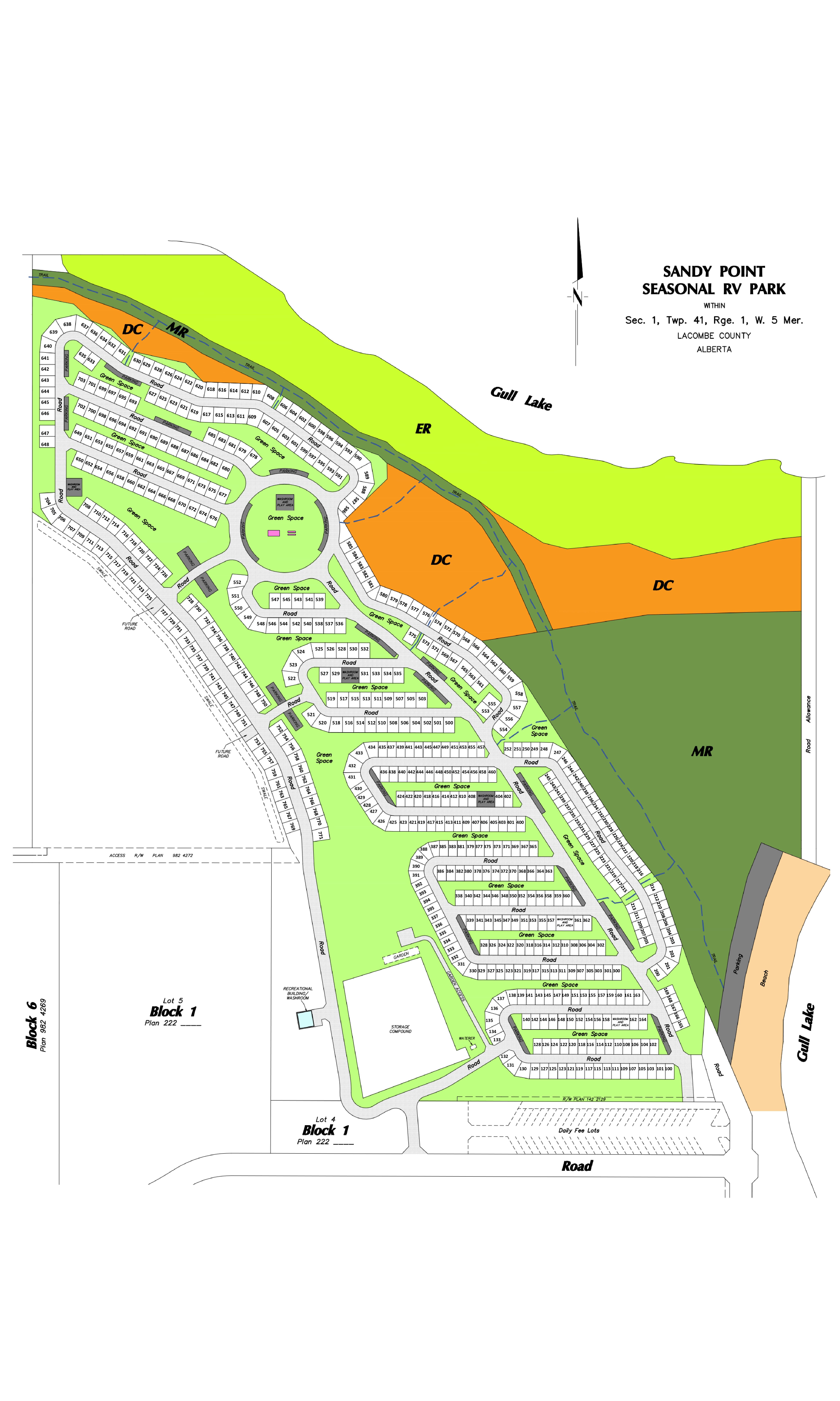 Sandy Point Seasonal RV Park Map